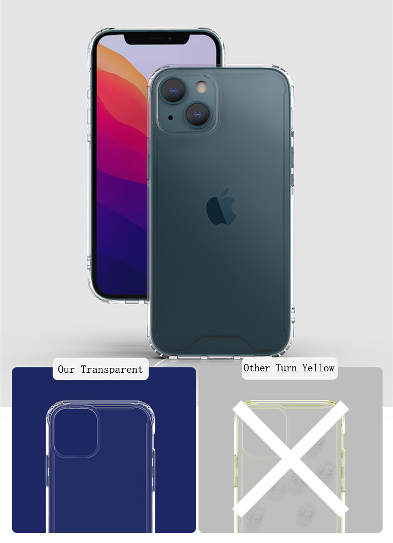 Nouveaux étuis de téléphone durs transparents en acrylique hybride antichoc pour iPhone 15 14 13 12 11 Pro XS Max XR 8 7 6 Plus Samsung S23 S22 S21 S20 Note20 Ultra