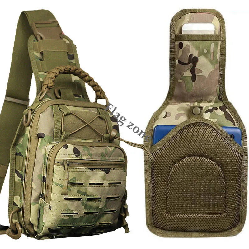 Sacs Sac à bandoulière multifonctionnels Hommes Military Tactical Thats Sling Back Molle Outdoor Travel Randonnée de chasse à pistolet Pistol