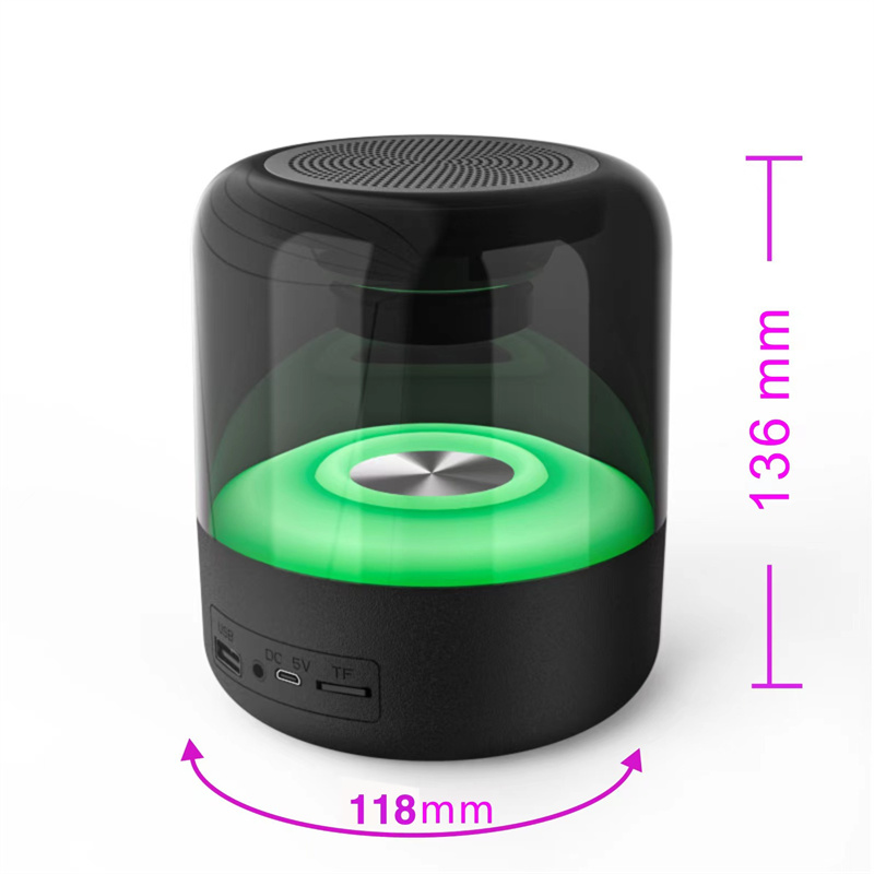Nouveau Z5 haut-parleur stéréo sans fil Bluetooth lumières colorées caisson de basses boîte de son lecteurs de musique portables à domicile haut-parleur Bluetooth avec carte TF Audio AUX