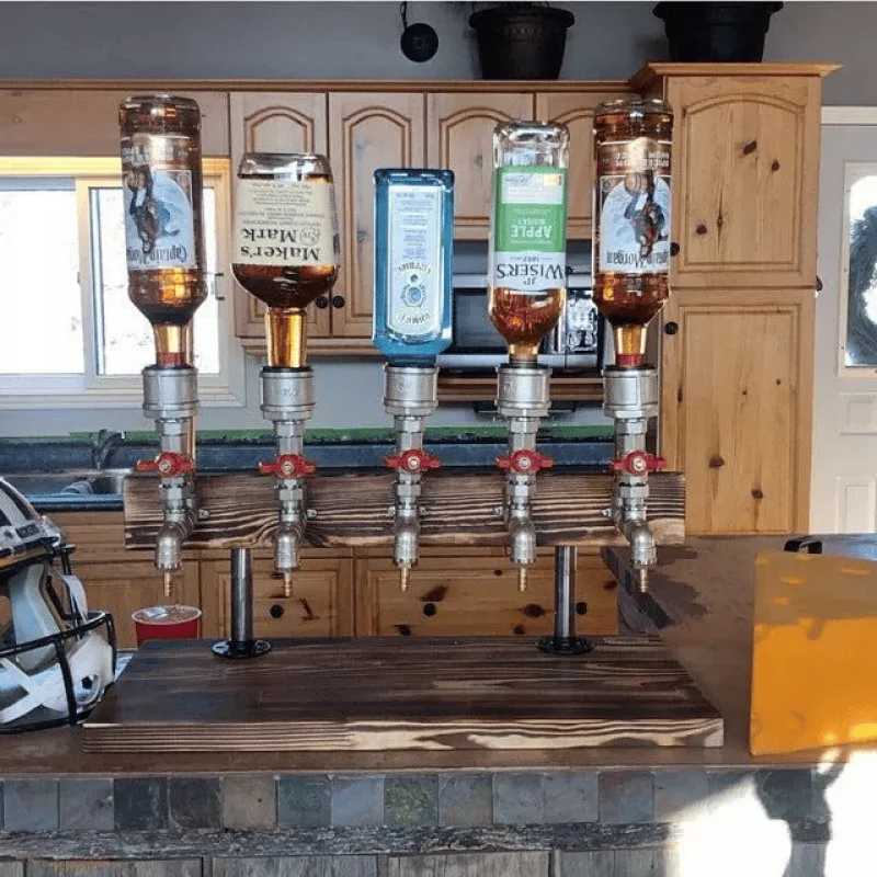 Bar Tools Likör-Alkohol-Whisky-Holzspender, Whisky-Flaschenregal und Alkoholspender für die Hausbar, einzigartiges Geschenk für alle Weinliebhaber, 24322