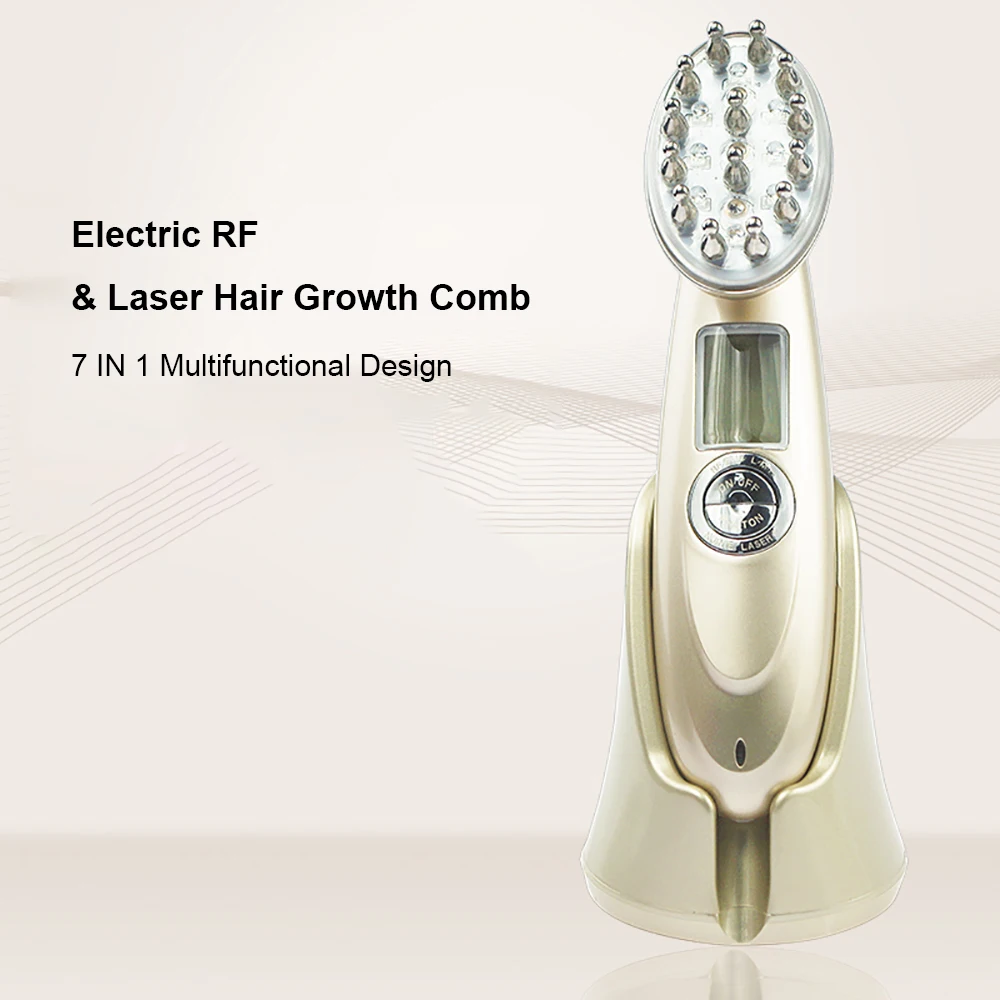 Prodotti Laser elettrico la crescita dei capelli Pettine Spazzola anti-perdita di capelli RF Nano Luce rossa Luminoterapia Massaggio a vibrazione a infrarossi Hair Styling