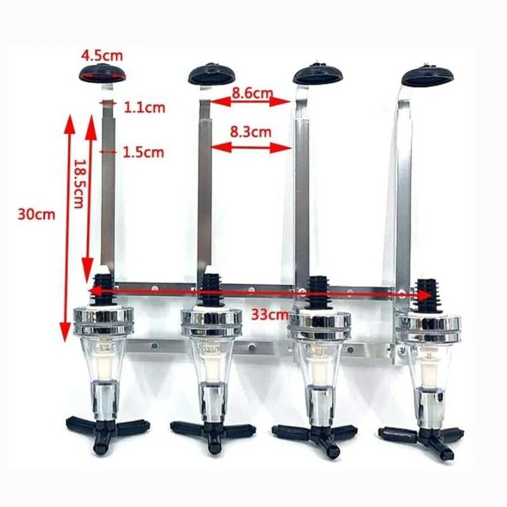 Outils de bar Ensemble de 4 verseurs Distributeur de boissons Highball Distributeur d'alcool mural Distributeur de bouteilles de cocktail Accessoires de bar Fête à la maison 240322