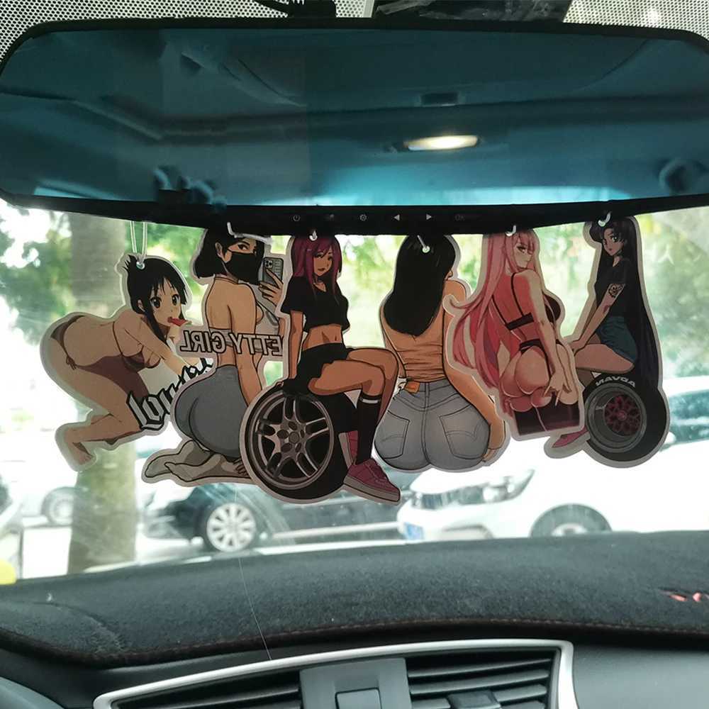 Désodorisant de voiture Désodorisant de voiture parfum JDM décoratif rétroviseur pendentif décoration suspendue JK Anime fille sexe femmes pièces automobiles 24323