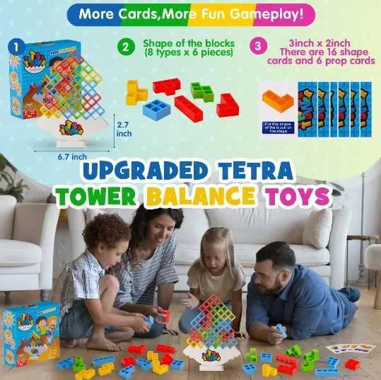 Sorting Nesting Stacking toys Childrens balance game rocking and stacking high Russian building block tabletop enhancing focus on childrens birthday gifts 24323