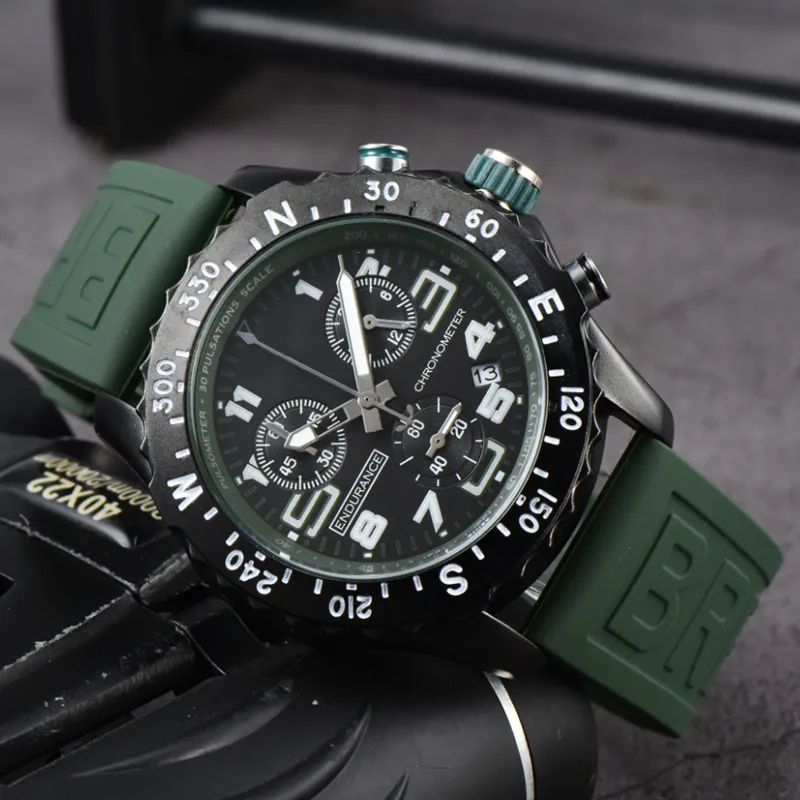 Luksusowe męskie zegarek kwarc endurance pro avenger chronograph mm zegarki wiele kolorów gumowe mężczyźni szklane zegarki es