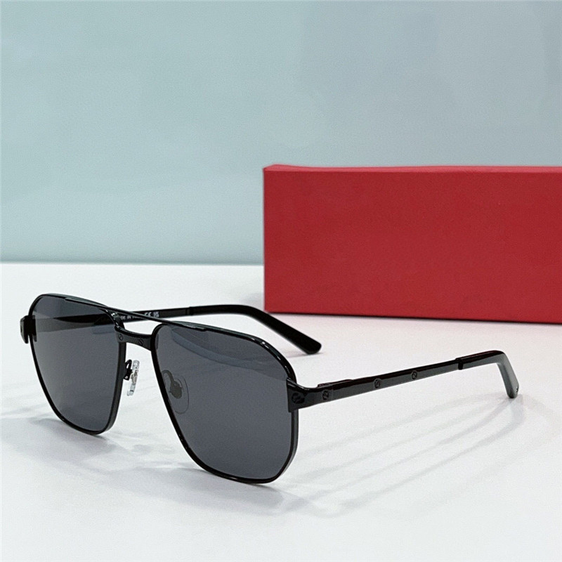 نظارات شمسية جديدة لتصميم الأزياء 0424S إطار معدني بسيط وشهير في الهواء الطلق UV400 نظارات حماية أعلى جودة