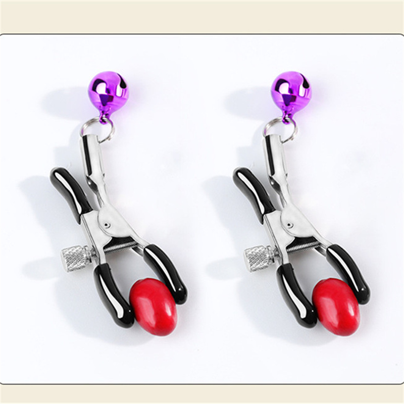 Metal Nipples Clamps Breast Stimulation Clitoris Labium Clips With Small Bells Bondage Slave Restraints Adult Games Sex Toys For Women Men Gay Couples Flirting