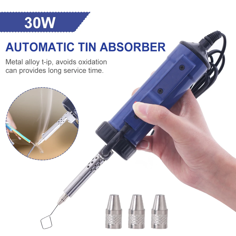 Tips New Automatic Desoldering Pump Portable Handheld Vacuum Solder Sucker Tin Removal Diy Tool for Thick Film Integrated Circuits