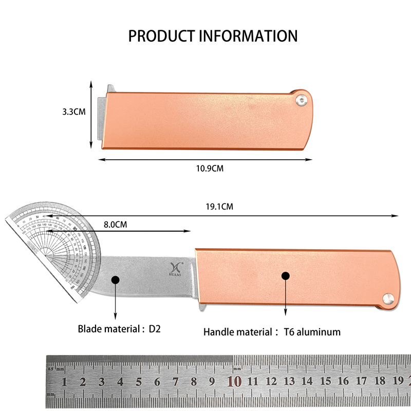 Couteau pliant de poche multifonction, lame D2, manche en alliage d'aluminium, chasse tactique en plein air, couteau de Camping EDC 3300 3400 15535 15006 533