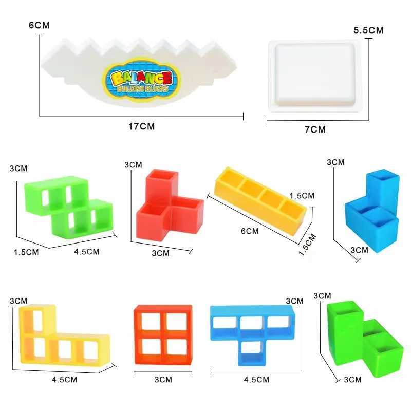 Stapelen sorteren nestspeelgoed tetra toren game bouwstenen balancing puzzle board assemblage voor kinderopleidingspeelgoed 24323