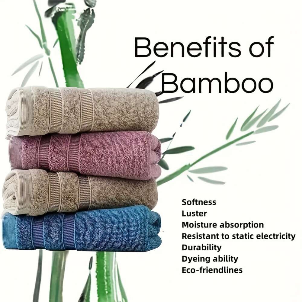 e toalhas de mão absorventes feitas de bambu, conjunto de rosto doméstico para a pele macia, presente de toalha perfeita para família, suprimentos para o banheiro, 29x13in