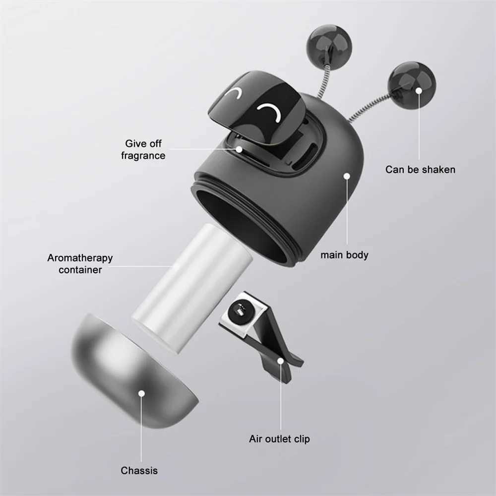 Deodorante auto Invia 3 adesivi clip di ventilazione dell'aria aromaterapia nella decorazione del robot dell'auto adesivi con profumo solido deodorante ambienti 24323