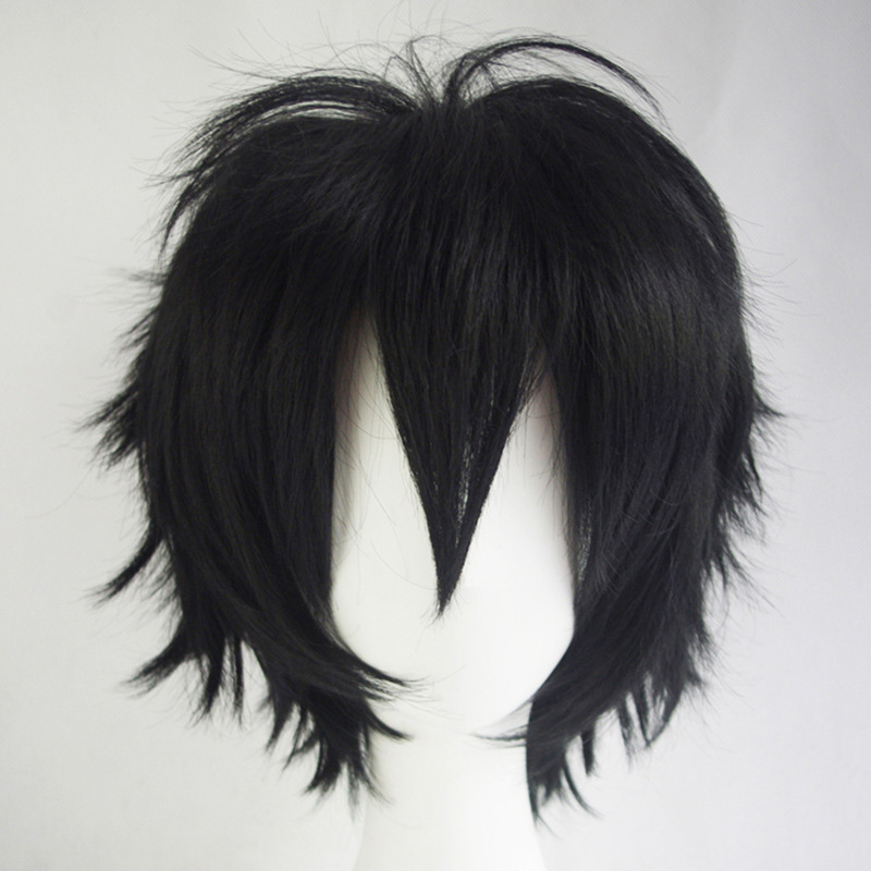 Produit tendance style frange anime japonais Durarara / kuronuma aoba court 32cm hommes cheveux courte bleu cosplay perruques de poils synthétiques avec différentes couleurs