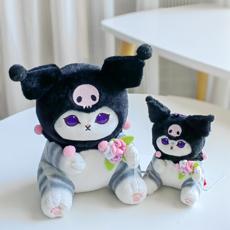 2024 gorąca wyprzedaż hurt uroczy Kuromi Shark Cat Plush Toys Children's Games Plackates Plagates Wakacyjne prezenty pokój wystrój prezenty świąteczne