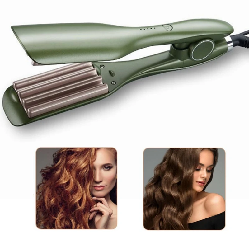 Ferri Bigodino Capelli Professionale Ferro Arricciacapelli Ondulato Waver Arricciacapelli Grande Onda Volumizzante Piegacapelli Ferro Styler Strumenti