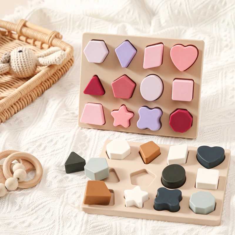 Ordinamento di giocattoli impilabili Nesting Un nuovo set di puzzle Montessori Geomet in silicone bambini impilabili annidati Giochi educativi prescolari gratuiti BPA regali bambini 24323