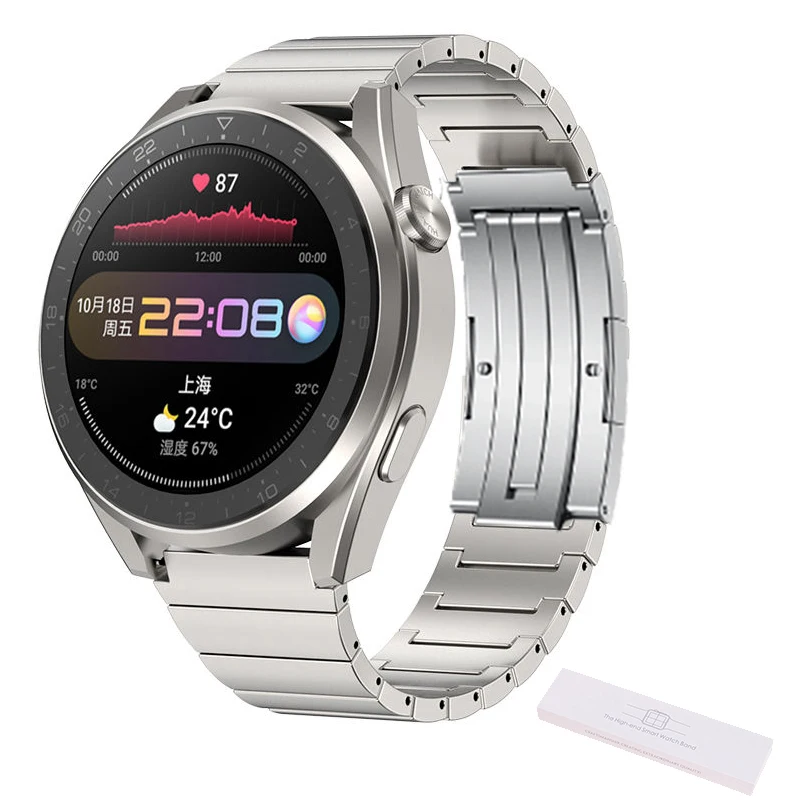 Akcesoria Tytan Metal 22 mm Pasek dla Huawei Watch 3 / GT 2 Pro / GT 2 46 mm / GT Elegancki aktywny pasek na rękę 2e pasek na nadgarstek
