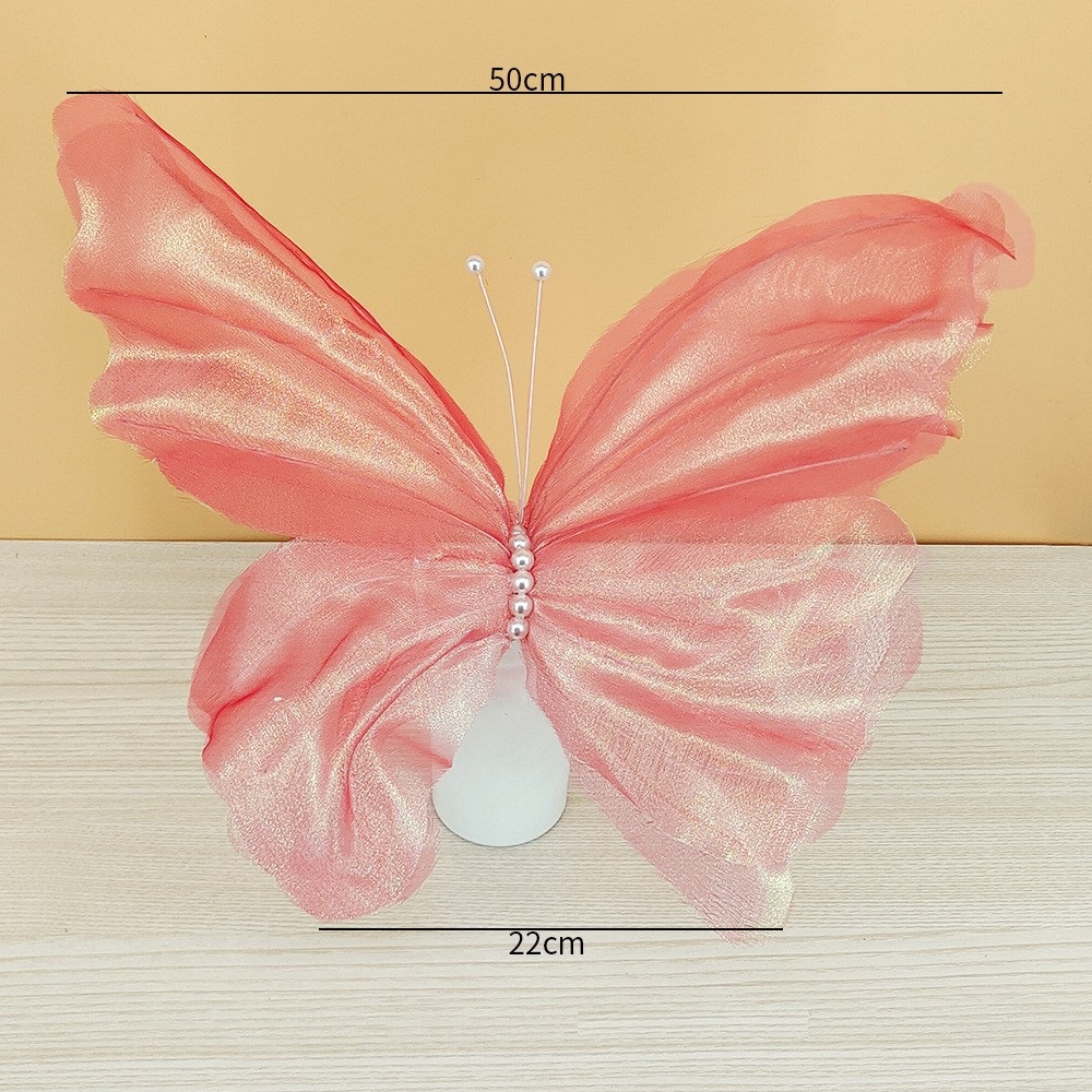 Party Decoration Artificial butterfly Hand-made flower silk screen flower photography props