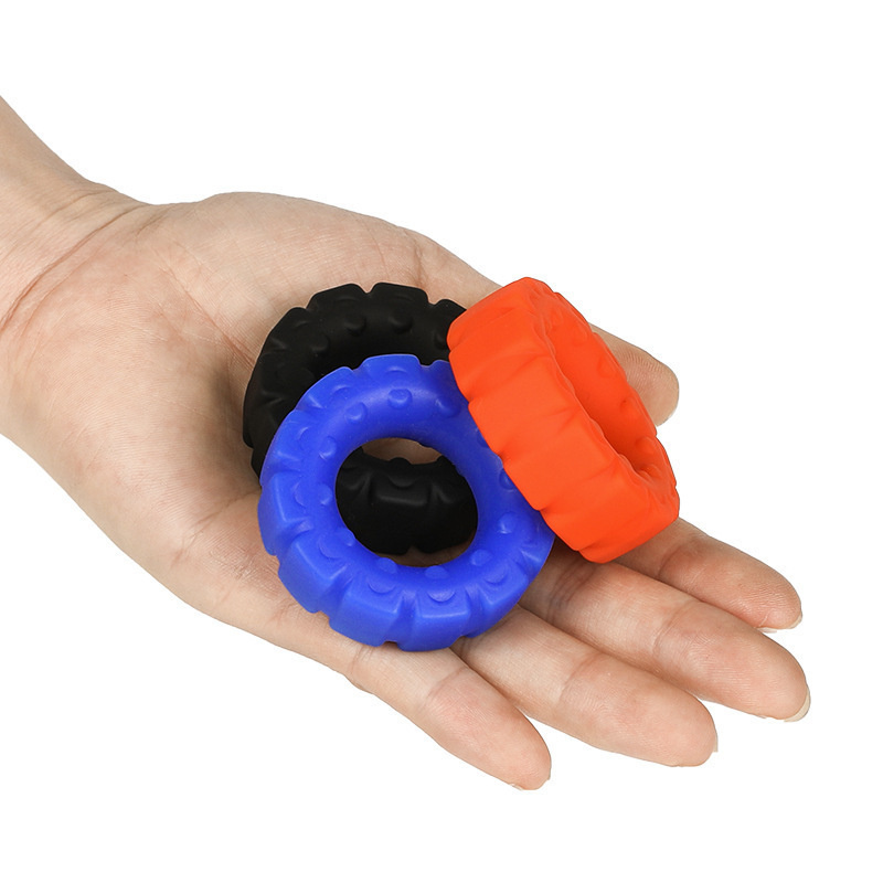 Pneu Silicone coq anneaux de pénis retenue Scrotum mâle retard éjaculation érection durable jeux pour adultes jouets sexuels pour hommes réutilisables