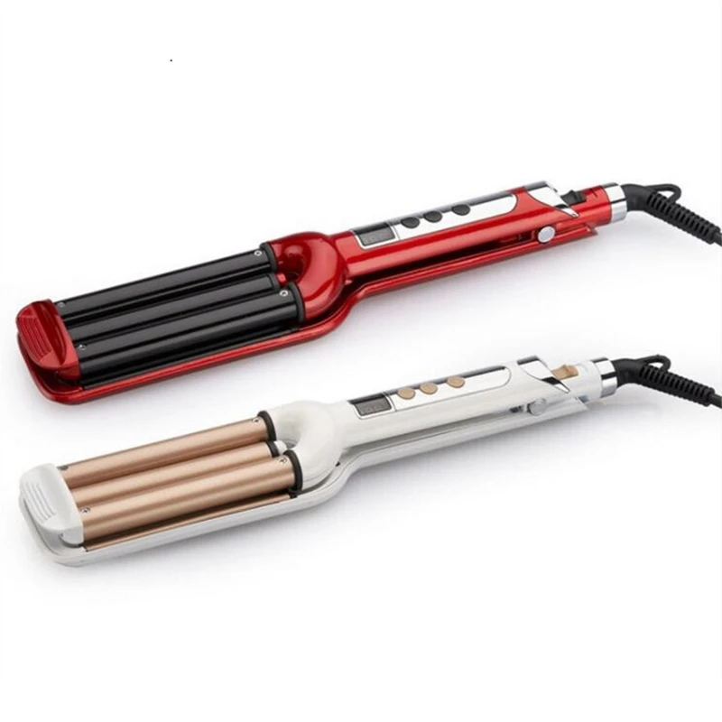 Iron 3 baryłki Wyświetlacze wyświetlacze rolki ceramiczne Curling Iron Waver Waver Iron Curling Fala Curler Rollers Wande