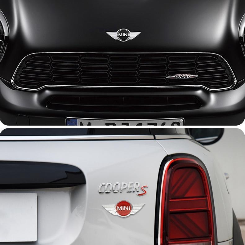 Mini Cooper S Metal 12*5cm Hood Badge Tail Emblem F56 R50 R56 R53 R52 Bakre bilstyling Auto -tillbehör