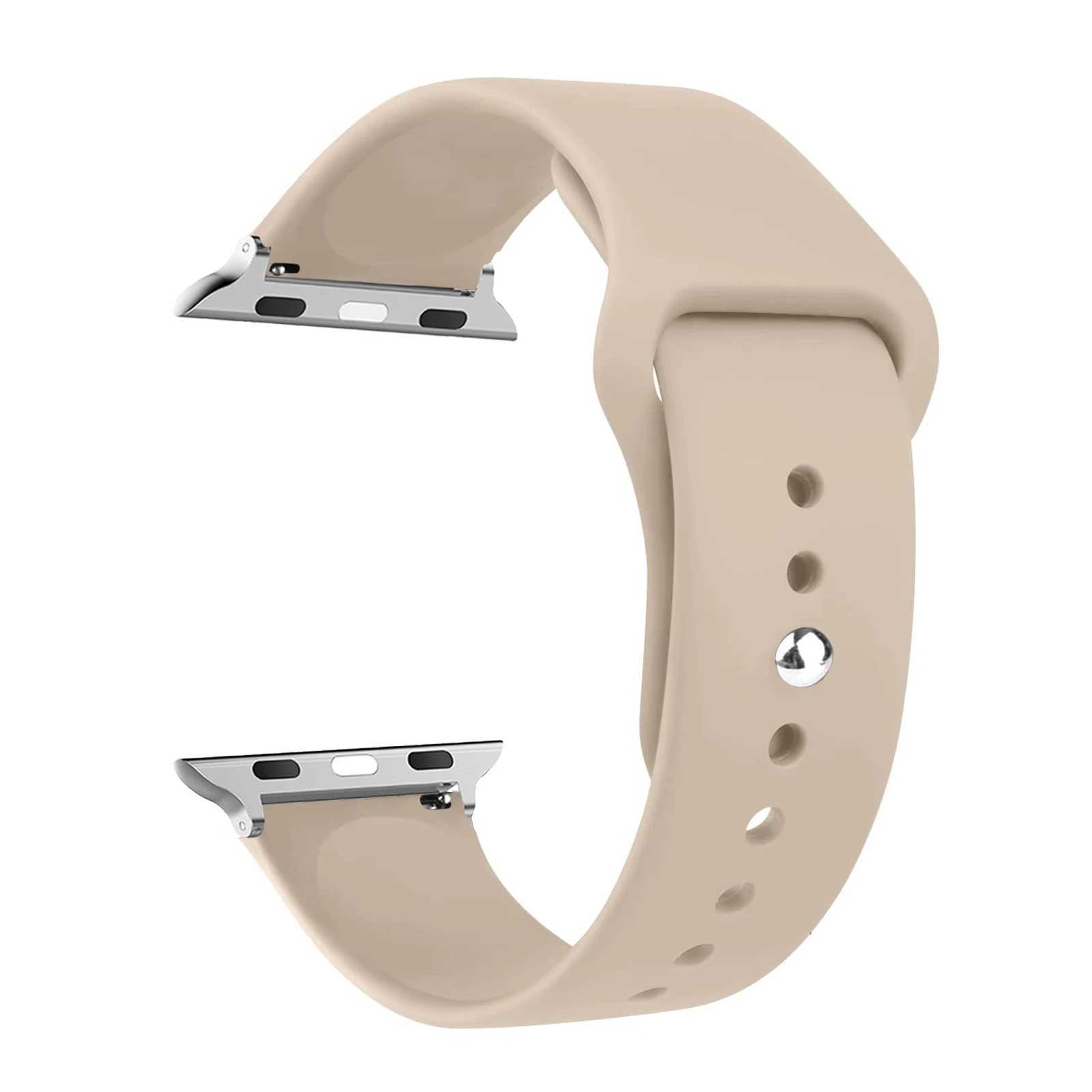 Titta på band Silikonrem för Watch Strap 44mm 40mm 45mm 41mm 38mm 42mm Rem Armband Iwatch Series SE 9 8 7 6 5 3 Ultra 2-band 49mm 24323