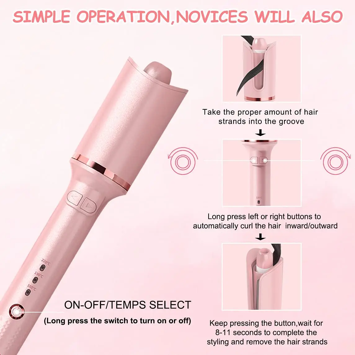 Irons Automatic Hair Curler Curling Iron Professional Rotating Ceramic Magic Hair Curlers Styling Tools