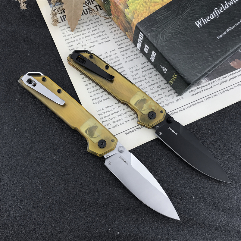 Excellent KS 2038 Iridium Pocket Folding Knife D2 Spear Point Blade Plastic PEI Handles Outdoor Hunting Bailout Tactical Knife 9000 7550 1660 7100 Reversible Clip