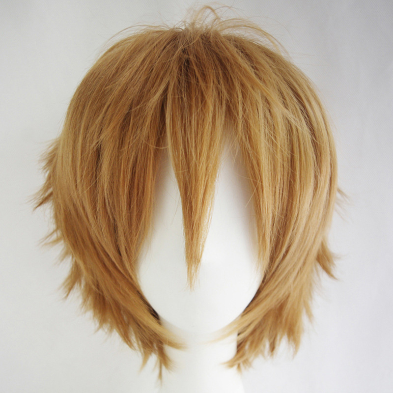 Produit tendance style frange anime japonais Durarara / kuronuma aoba court 32cm hommes cheveux courte bleu cosplay perruques de poils synthétiques avec différentes couleurs