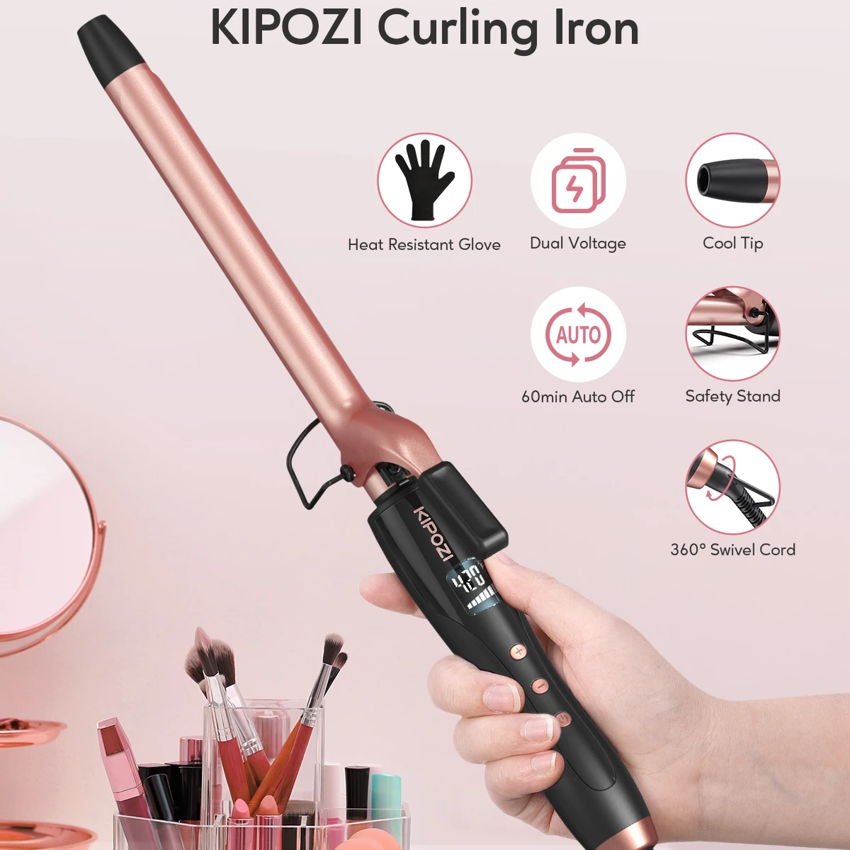 Irons 2022 Kipozi Professional متعددة الوظائف الشباك الحديدية الحديد التسخين الفوري 60 دقيقة أدوات التوقف مع الشاشة الرقمية LCD