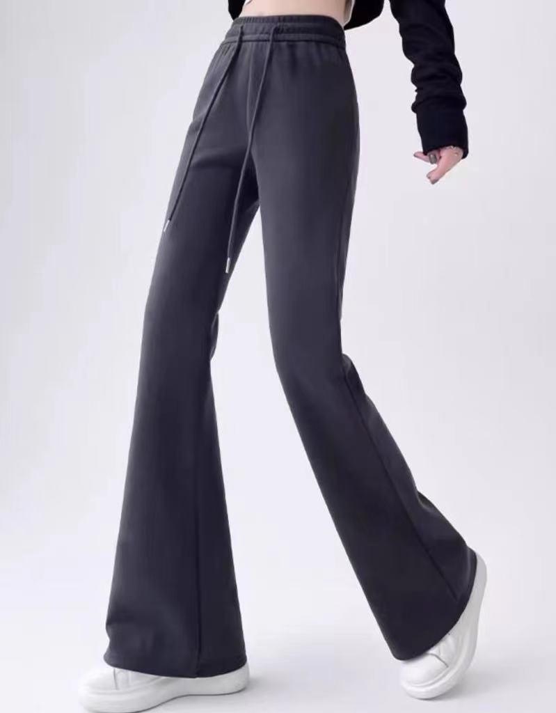 Pantalon de sport léger à fond cloche pour femmes, nouveau pantalon en fer à cheval taille haute et fin, pantalon de survêtement décontracté de style américain, printemps et automne