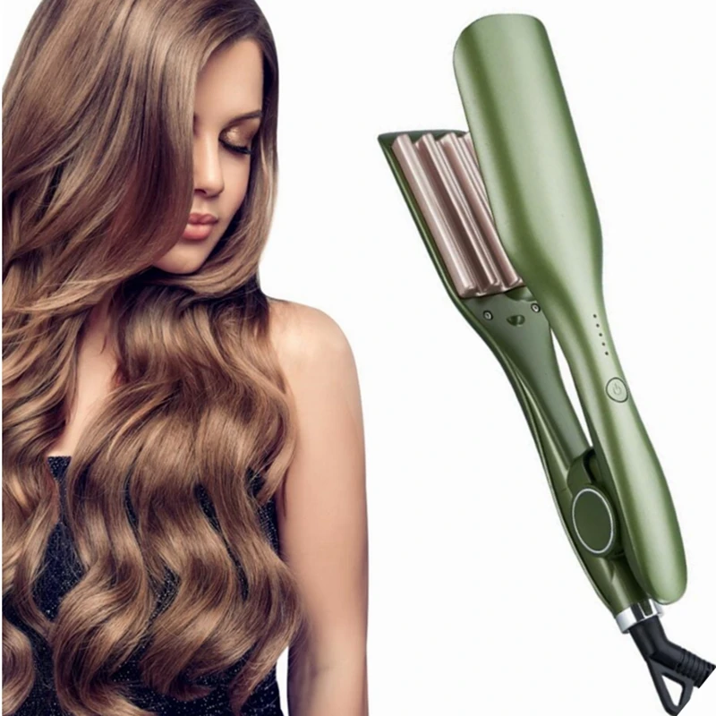 Ferri Bigodino Capelli Professionale Ferro Arricciacapelli Ondulato Waver Arricciacapelli Grande Onda Volumizzante Piegacapelli Ferro Styler Strumenti