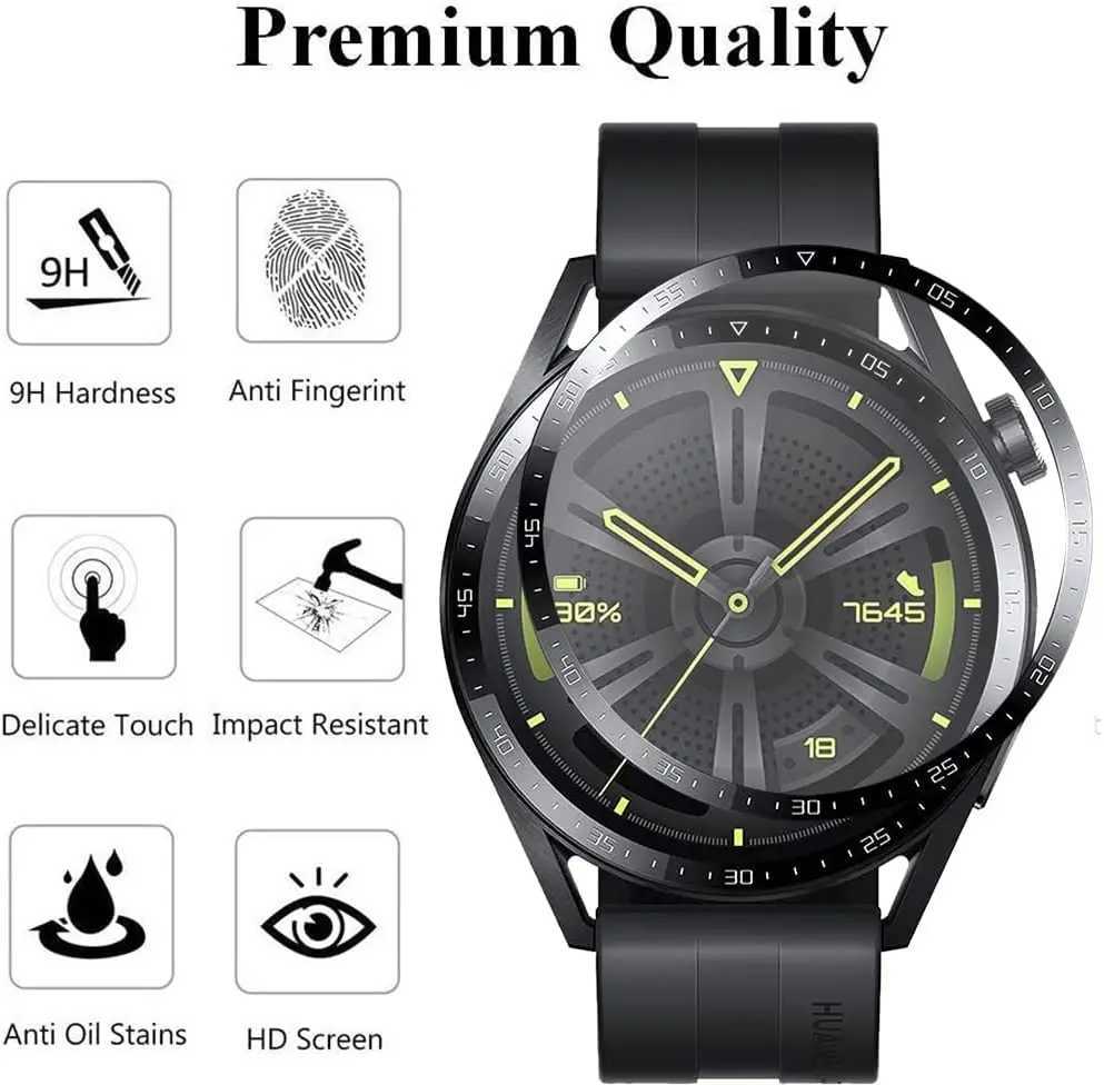 Oglądaj zespoły ekranowe dla Huawei Watch GT 3 2 GT3 GT2 Pro 42mm 46mm Smartwatch Soft Glass Protective Film Accessory 24323