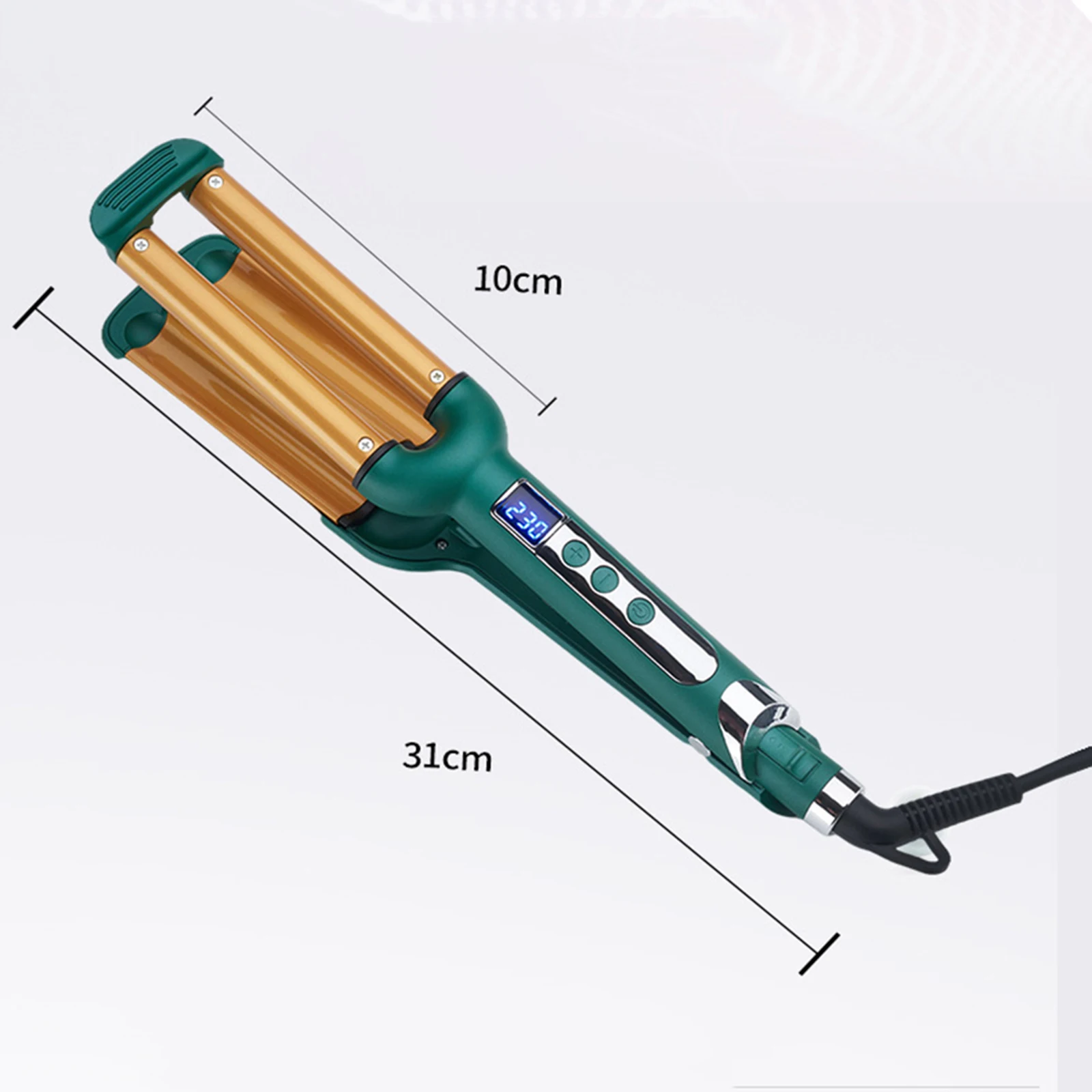 Ferros de cerâmica triplo barril modelador de cabelo com display lcd curling ferro modelador de cabelo vacilar ferramentas de estilo