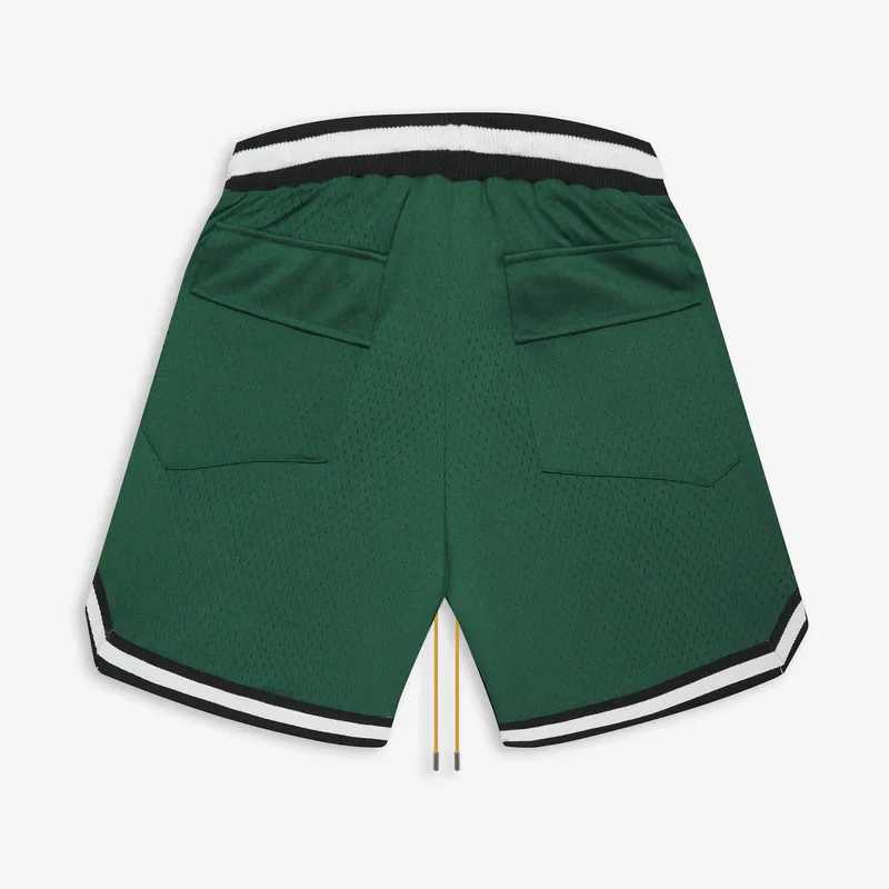 Mäns shorts Sommarmens kortärmade amerikanska casual sportshorts mesh snabb torkning av andningsbara basket shorts strandbyxor 24323