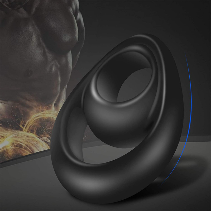 Soft Silicone Cock Penis Rings Testis Restraint Erection Lasting Time Delay Ejaculation Ball Stretcher Adult Sex Toy For Men Gay