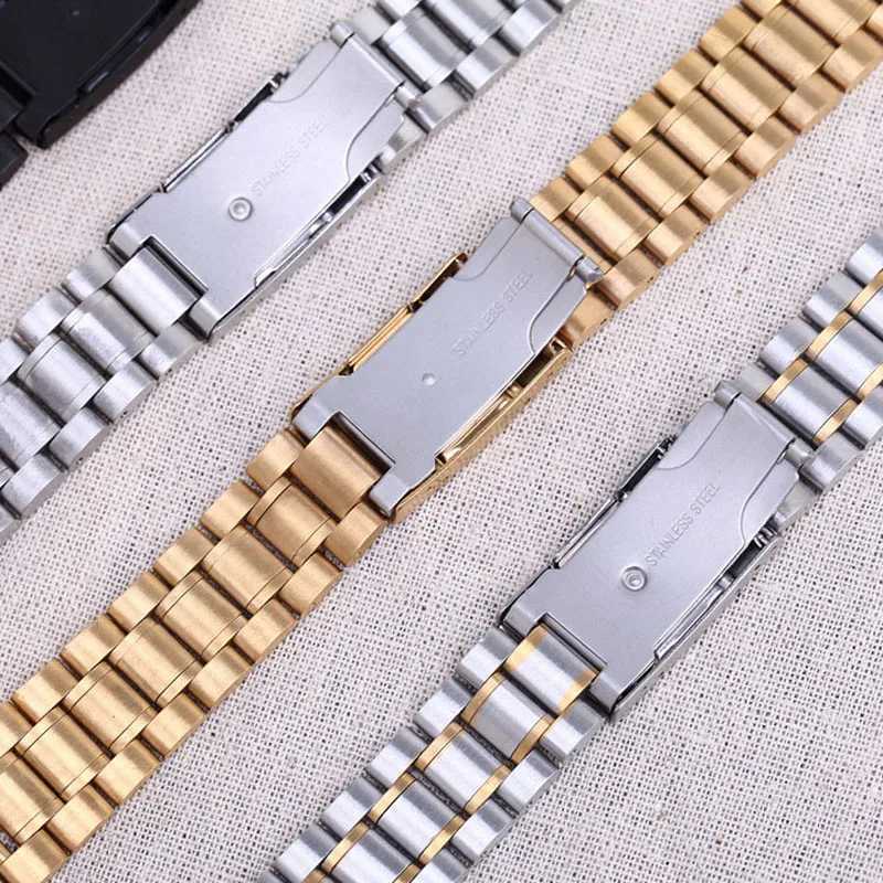 Bracelets de montre Bracelet en acier inoxydable incurvé de remplacement de haute qualité avec bracelet de montre intelligente à maillons solides 18mm 20mm 22mm bracelet 24mm 5ZWT 24323