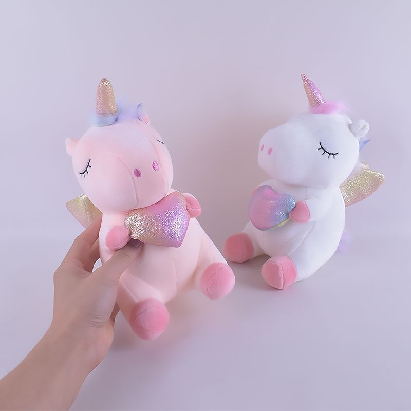 2024 Wholesale Love Angel Unicorn Furry plush toy Children's Games Playmates Holiday Gifts Room Decor