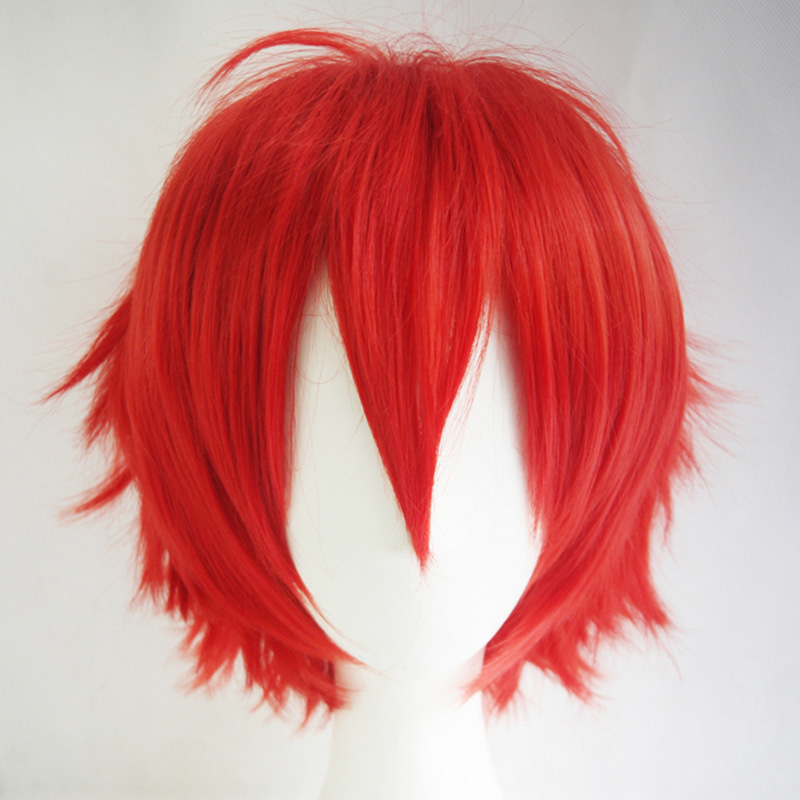 Produit tendance style frange anime japonais Durarara / kuronuma aoba court 32cm hommes cheveux courte bleu cosplay perruques de poils synthétiques avec différentes couleurs