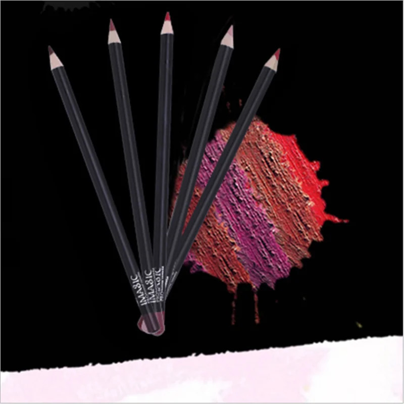 Cosmetic Lipstick Pen Professional Nude Waterproof Lady Charming Lip Liner Contour Makeup Lipstick Tool 240315