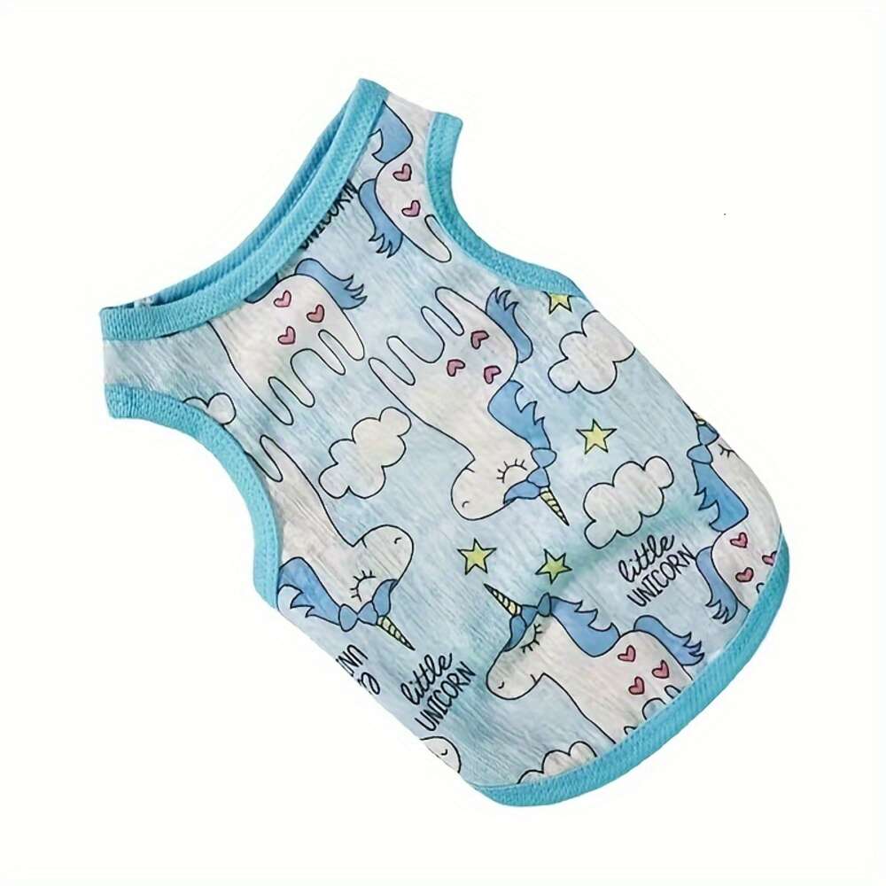 Adorable gilet de chien respirable pour toutes les saisons - léger absorbant de sueur avec détail en dentelle, diverses impressions mignonnes