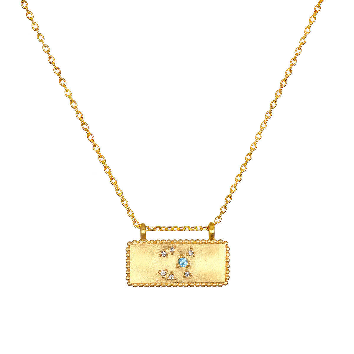 18k guld rostfritt stål stjärntecken halsband minimalistiska zirkonstenhalsband för bästa vän present ny ankomst
