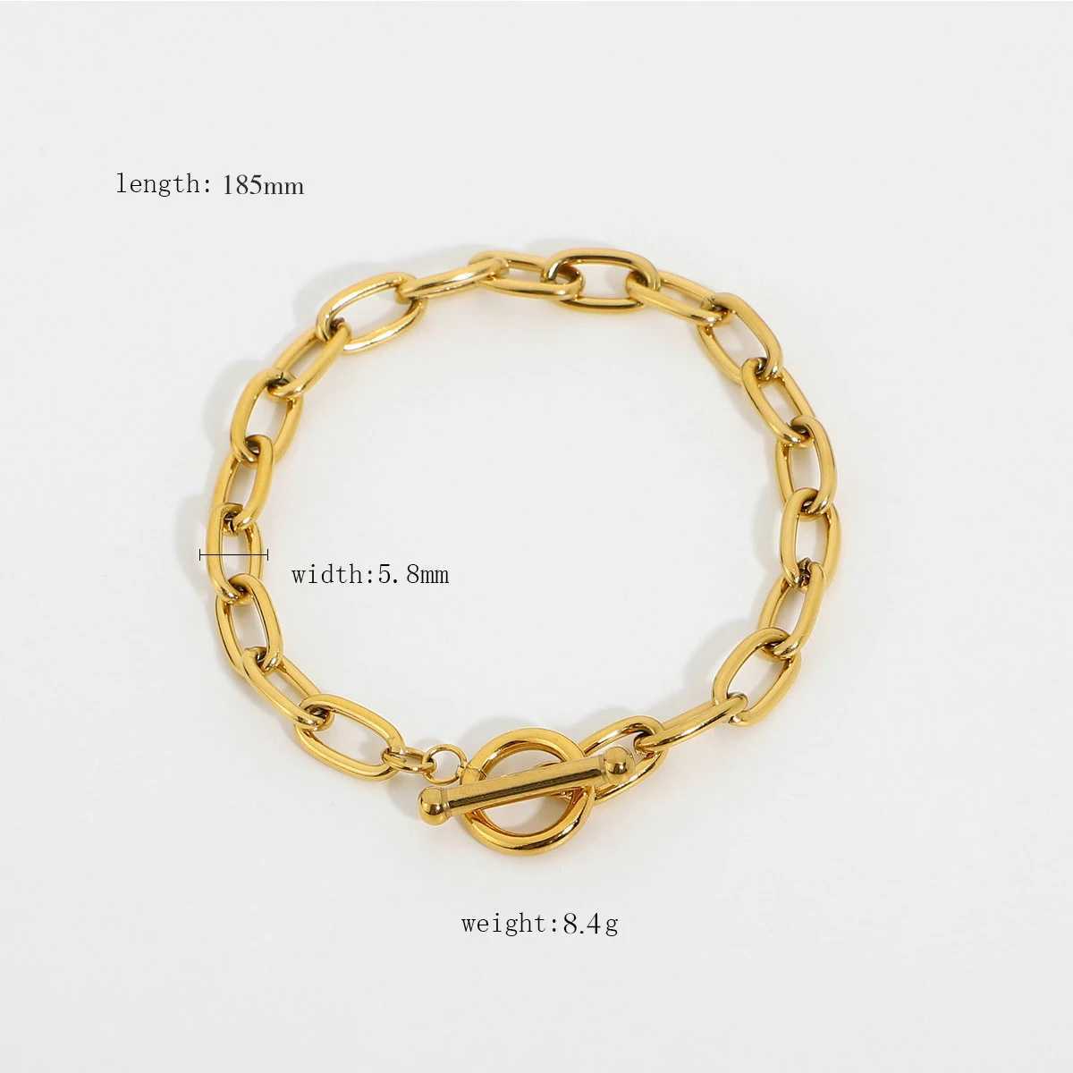 Cadeia Uworld Aço inoxidável Bracelet de corrente de ouro