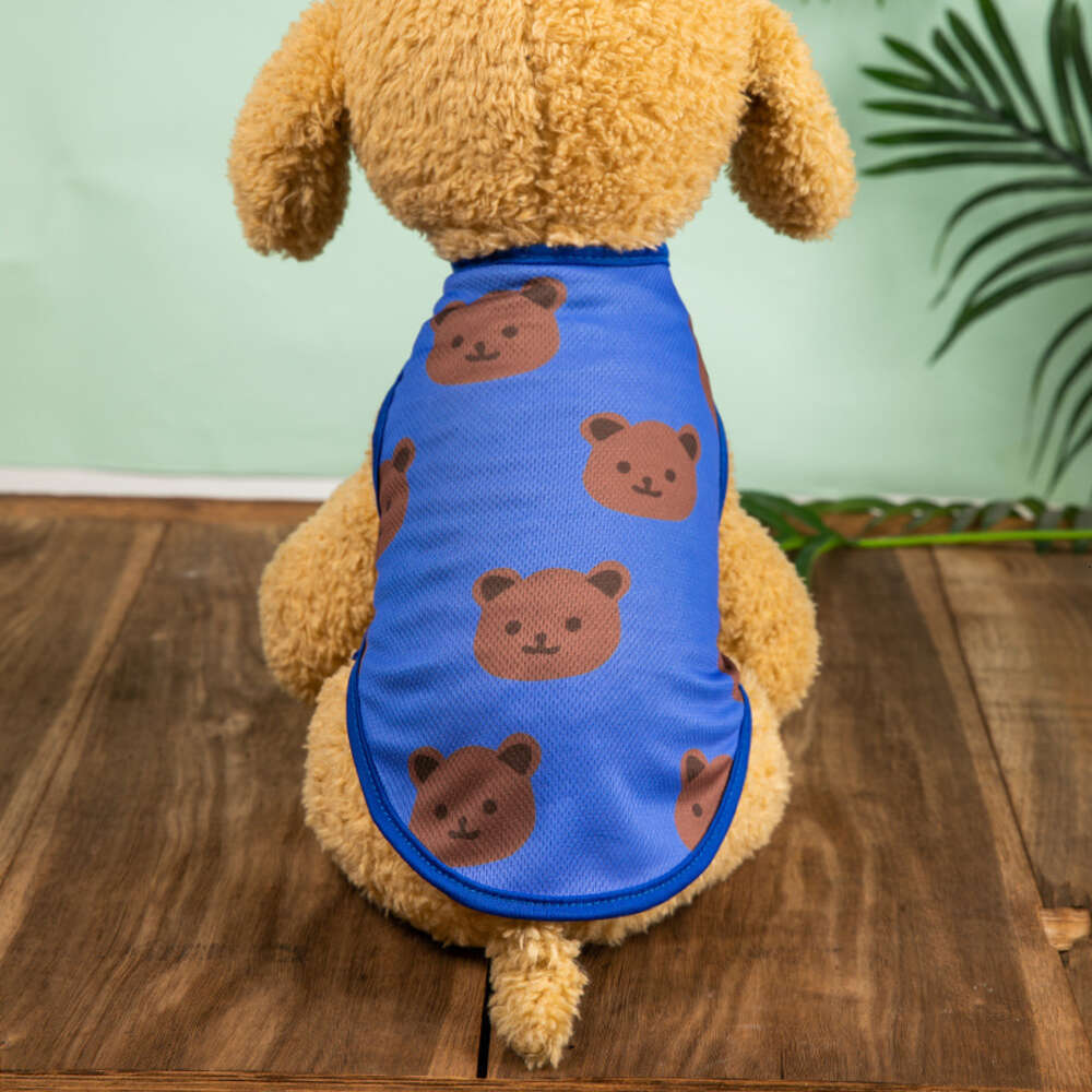 Sommer Chic Dog Pullover Atmungsaktives Strick Stoff Trendy Birds Augendesign für Mini -Spielzeugrassen