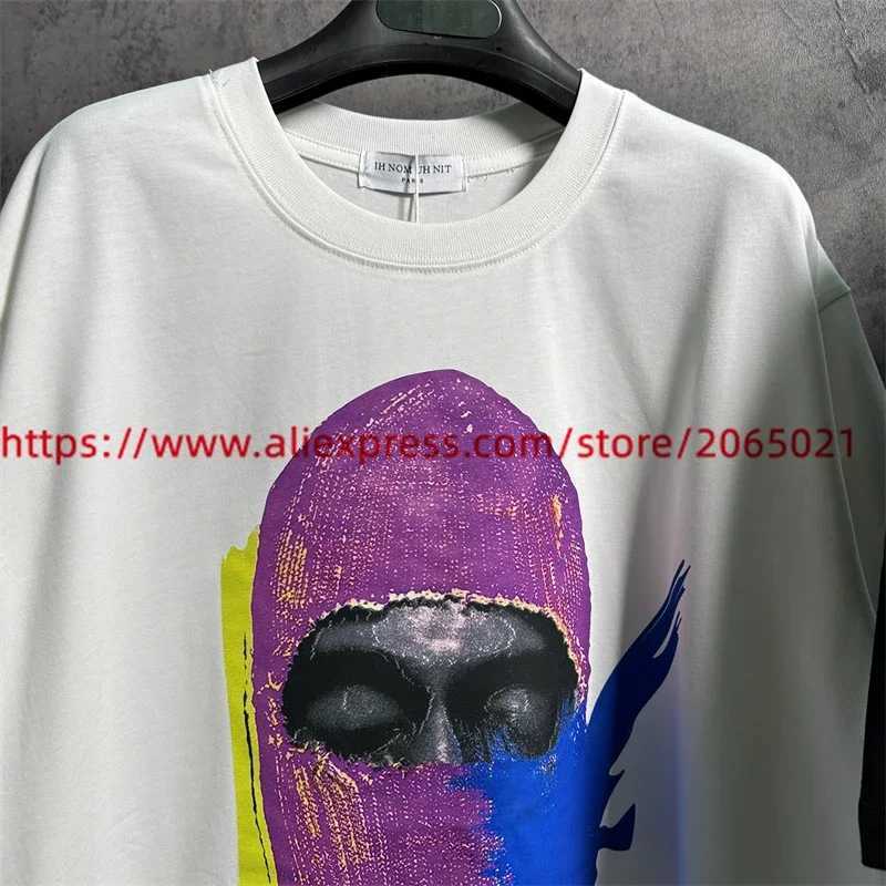 Heren T-shirts Goede Kwaliteit 2024 IH NOM UH NIT Masker Mode T-shirt Parel Mannen Grafische Print Tee Vrouwen losse Korte Sle J240325