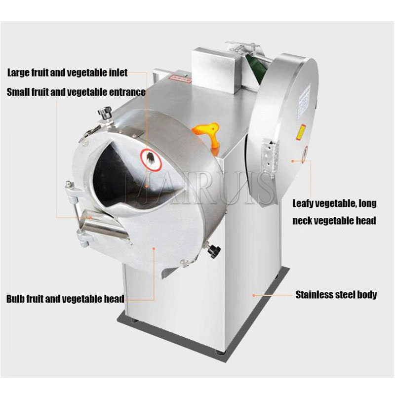 Machine multifonctionnelle de découpe de légumes à Double tête, trancheuse de légumes en acier inoxydable pour Melon, pousses de bambou, oignons, aubergines