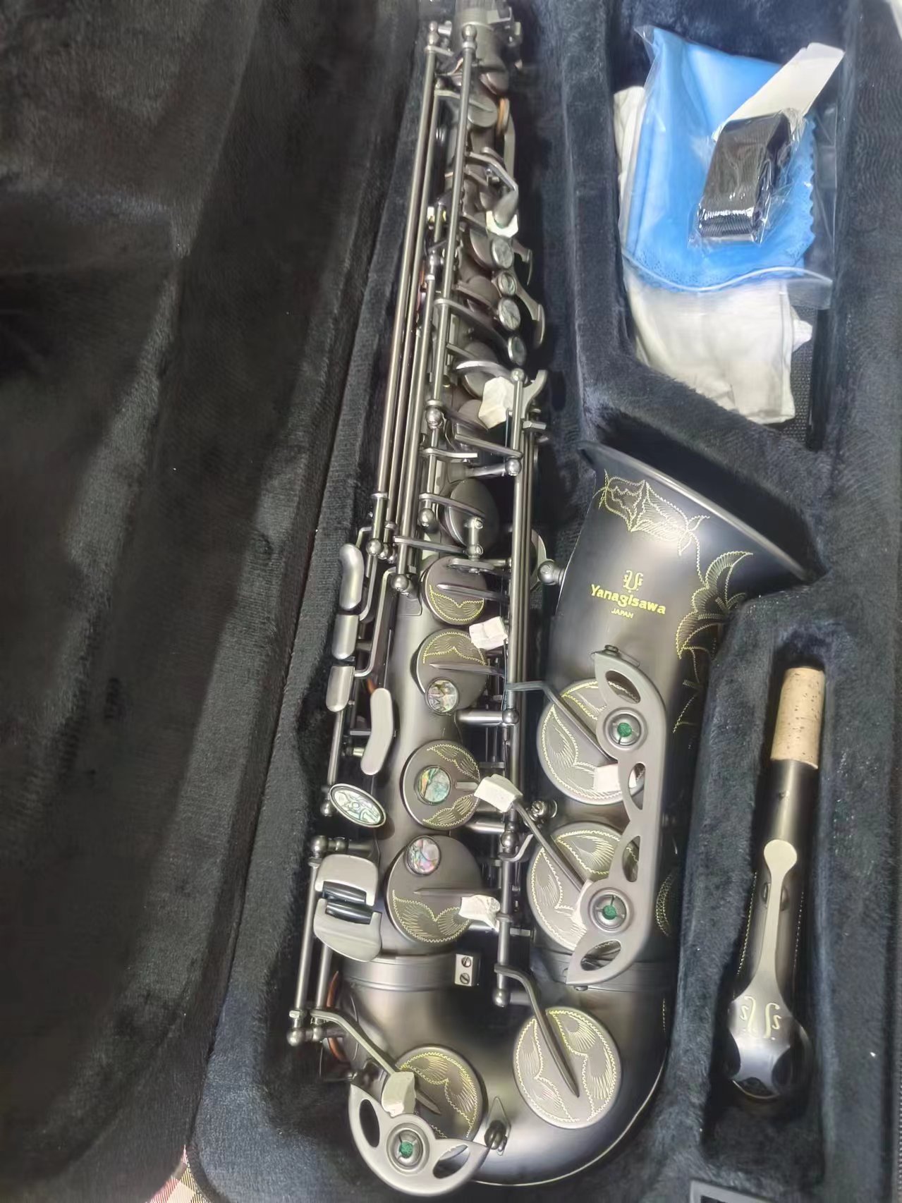 Japão jazz novo a992 saxofone alto latão preto niquelado chave de ouro instrumentos musicais profissionais sax bocal com estojo e acessórios