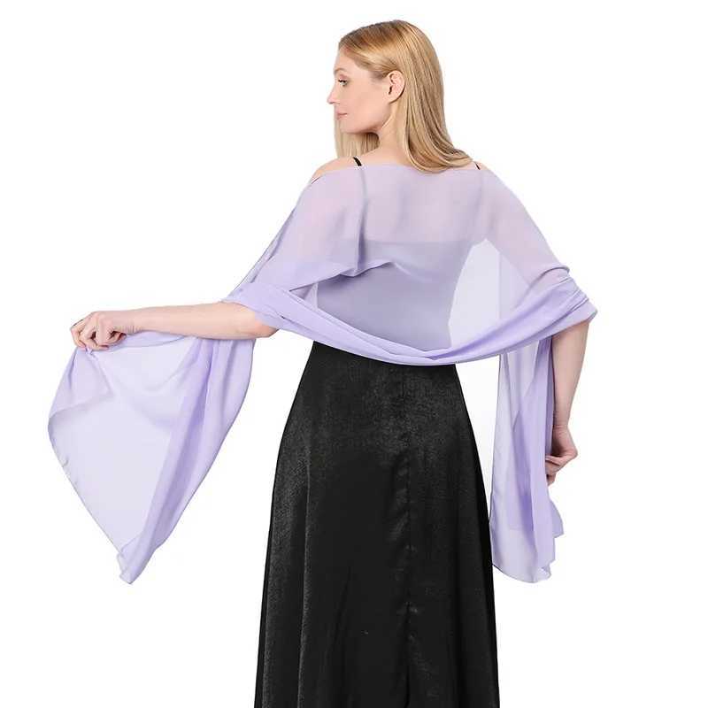 Sarongs Solid color chiffon shawl evening dress ladies wedding evening party shawl summer beach towel sun protection shawl 240325