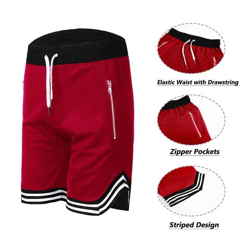 Shorts pour hommes Shorts pour hommes Short de basket-ball pour hommes short de gym en maille à séchage rapide short de sport pour hommes de fitness été multicolore S ~ 5XL avec poches zippées 24325