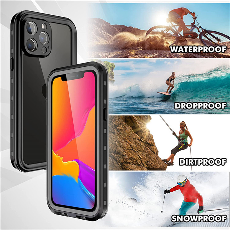 CASEiST Professionelle wasserdichte IP68-Telefonhülle, schneesicher, 360-Grad-Schutz, Unterwasser-Schwimmen, Tauchen, für Apple iPhone 15, 14, 13, 12, 11 Pro Max Plus Mini XS XR